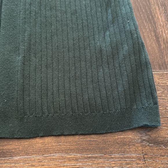 🟣 GREEN MID LENGTH RIBBED CARDIGAN SIZE MEDIUM - Picture 3 of 6